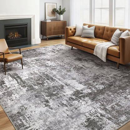 LOONGRUG 10x14 Area Rugs Washable Large Neutral Modern Living Room Rug