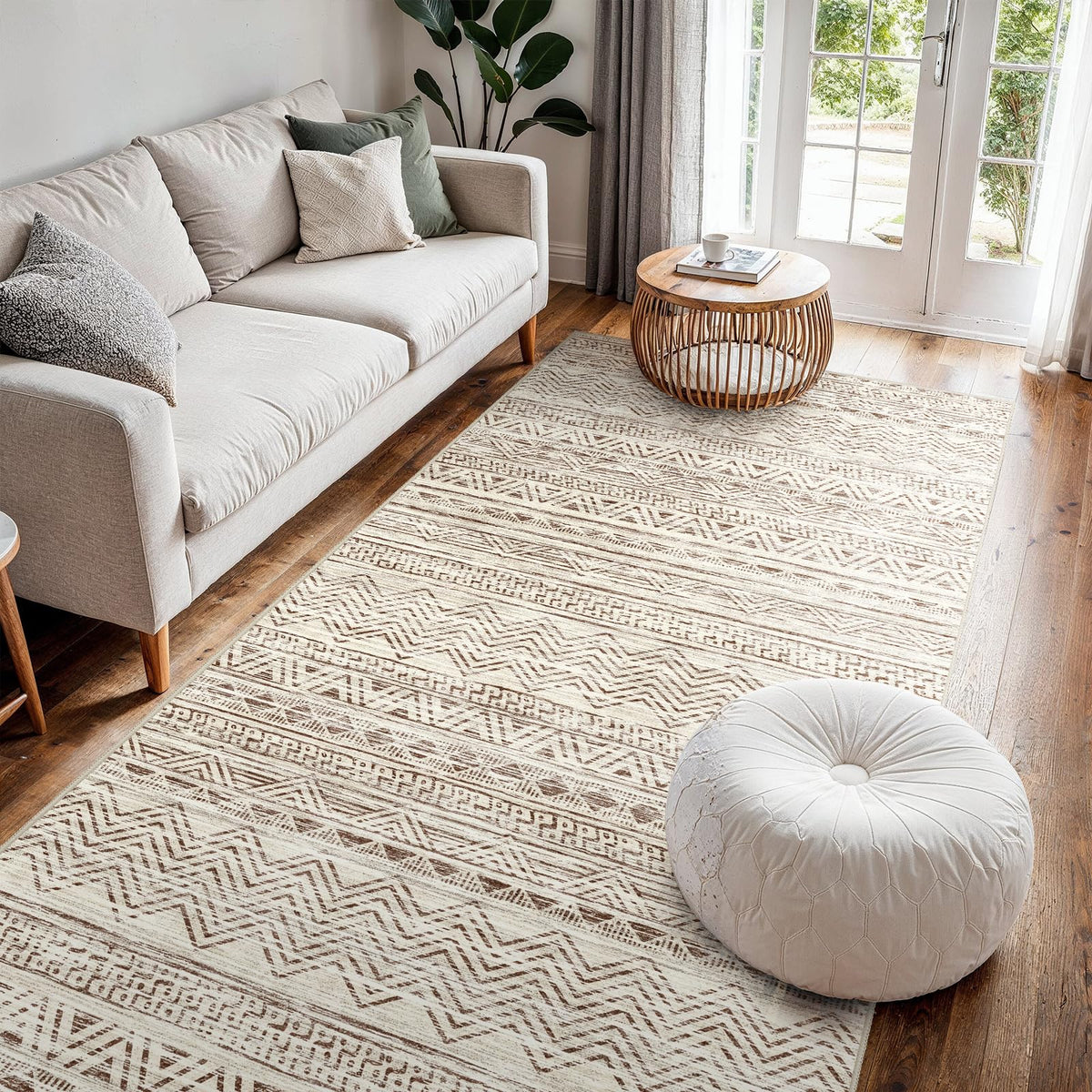 2'6"x8 Runner Rug Washable Moroccan: Non Slip Kitchen Long Floor Mat Gray
