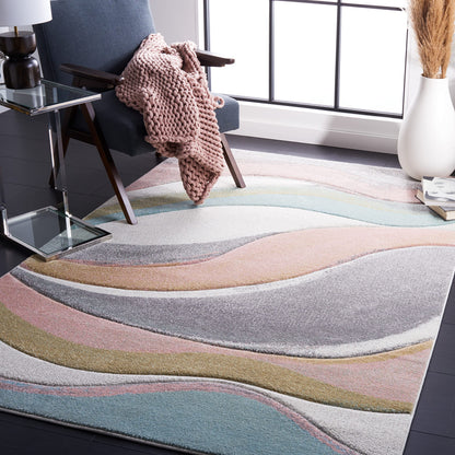 SAFAVIEH Hollywood Area Rug 10'6"x14', Modern Grey & Blue HLW766F