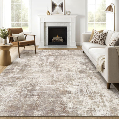 LOONGRUG 10x14 Area Rugs Washable Large Neutral Modern Living Room Rug