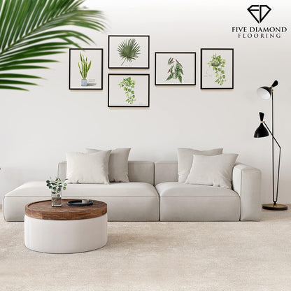 Peak Performance Peel and Stick Carpet Tiles with Attached Cushion, Easy DIY Install, Soft Residential Carpet, Seamless Appearance (Everest, 10 Tiles - 22.5 Square Feet)