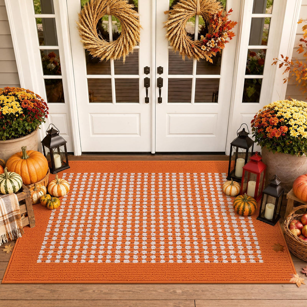 Ileading Laundry Room Runner Rug 2'x6' Non Slip Farmhouse Kitchen Floor Mats with Rubber Backing Machine Washable Beige Indoor Decor Carpet for Doormat Hallway Entryway Petmat Garage Balcony