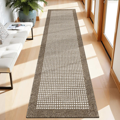 Ileading Laundry Room Runner Rug 2'x6' Non Slip Farmhouse Kitchen Floor Mats with Rubber Backing Machine Washable Beige Indoor Decor Carpet for Doormat Hallway Entryway Petmat Garage Balcony