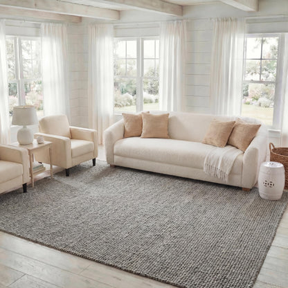 SAFAVIEH Natural Fiber Area Rug 8x10, Jute Knotted Large Natural NF447A