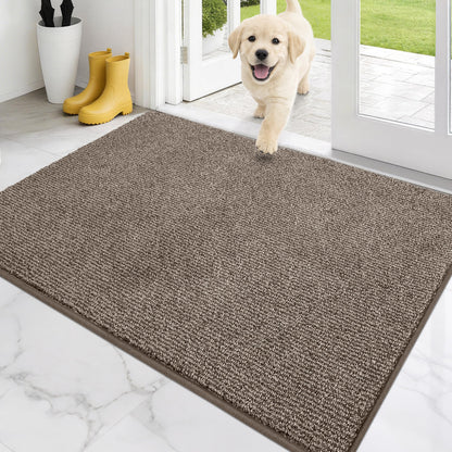 PURRUGS Dirt Trapping Indoor Door Mat, 20" x 31.5", Heathered Charcoal