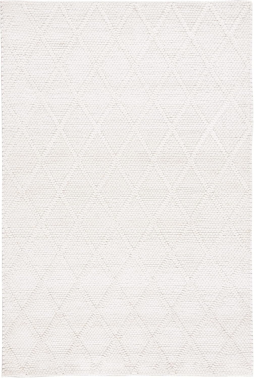 SAFAVIEH Natura Area Rug 4x6, Wool Knotted Ivory & Ivory NAT310A