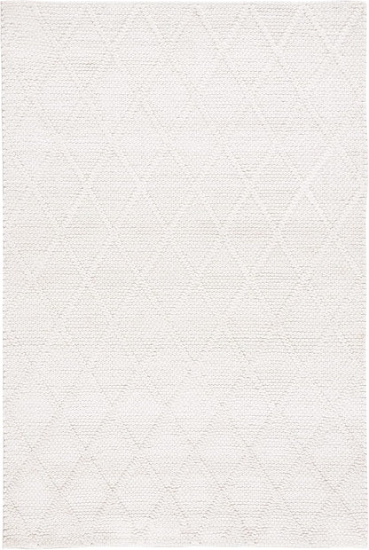 SAFAVIEH Natura Area Rug 4x6, Wool Knotted Ivory & Ivory NAT310A