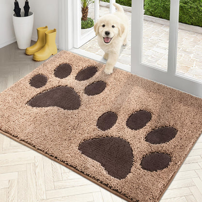 PURRUGS Dirt Trapping Door Mat Indoor Entrance, 32" x 47", Grey