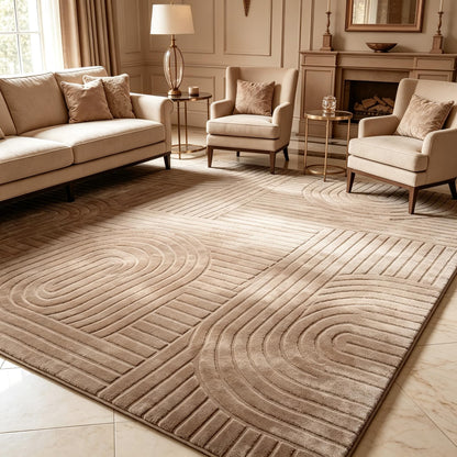 Brown Solid Area Rug 9x12 Large Washable Soft Rugs for Living Room