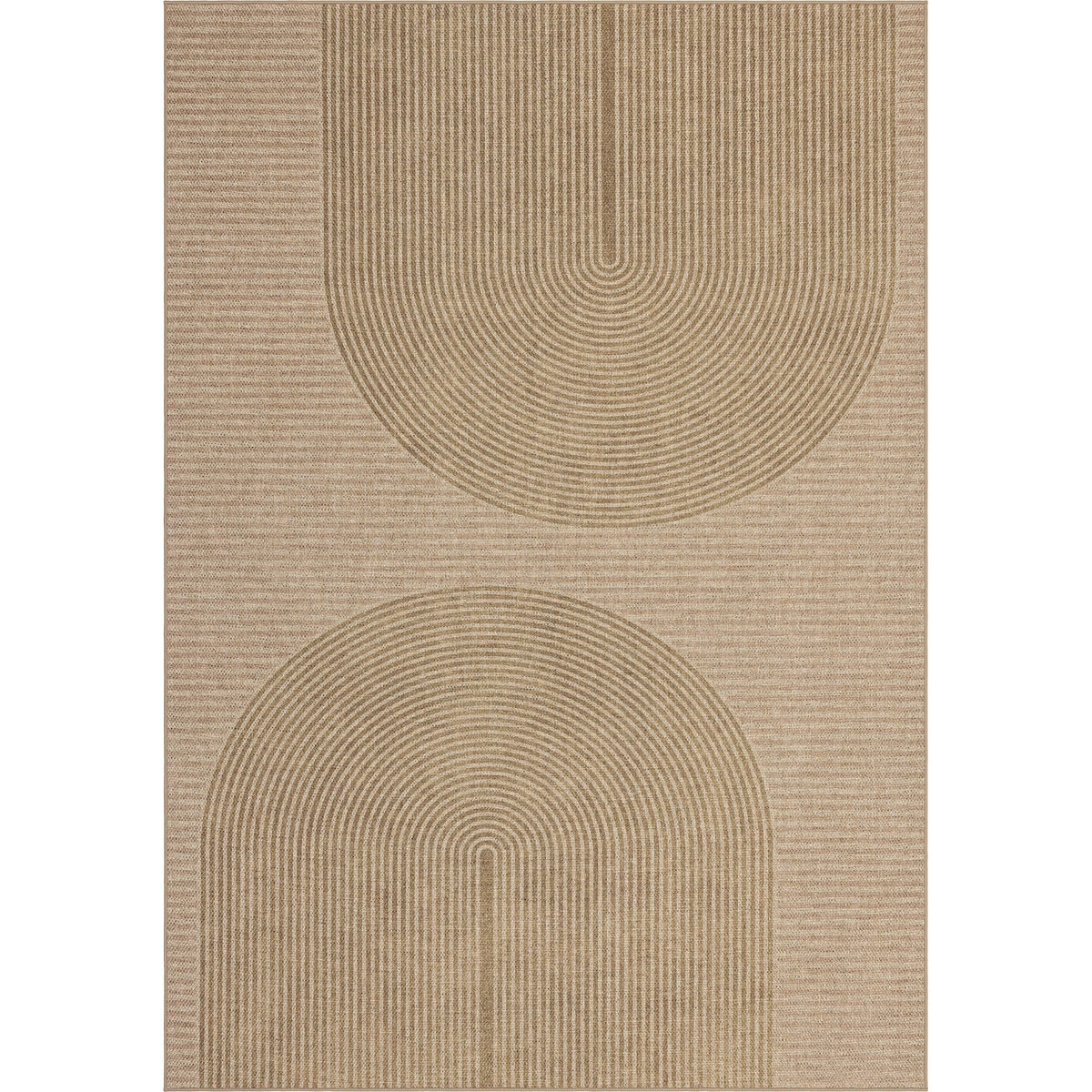 Easy Jute Rug for Pet Homes: 4x6 Outdoor Rug - Geometric Arch Pattern