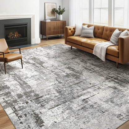 LOONGRUG 10x14 Area Rugs Washable Large Neutral Modern Living Room Rug