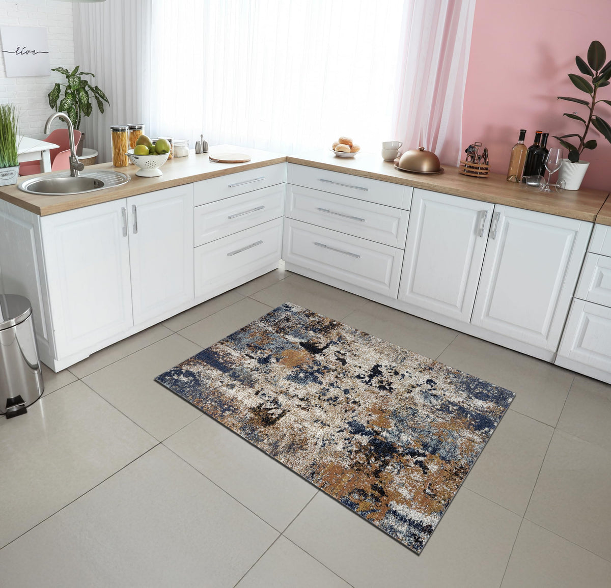 Keen Home Design Abstract Non-Shedding Area Rug, Soft Thick Pile, 10x14