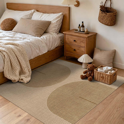 Easy Jute Rug for Pet Homes: 4x6 Outdoor Rug - Geometric Arch Pattern