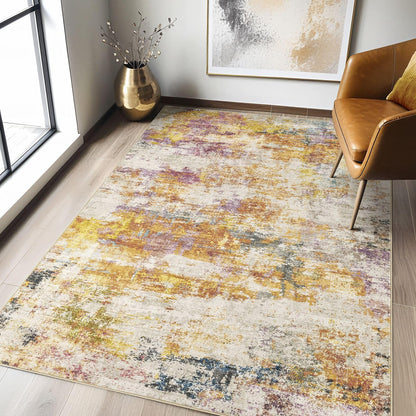 LOONGRUG 10x14 Area Rugs Washable Large Neutral Modern Living Room Rug