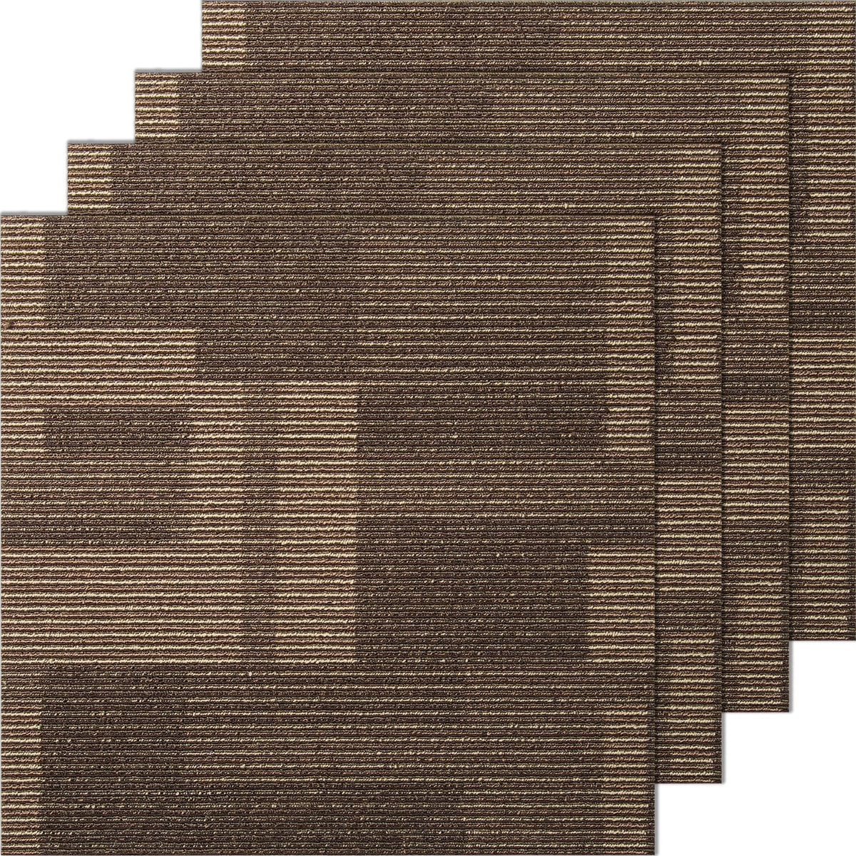 VEVOR Carpet Tiles 18x18 inch, 10 Pack Carpet Square Rug Detachable & Damage-Free, Self Adhesive Home Floor Soft Plush Padded for 22.5sq.ft Coverage, Easy DIY for Living Room & Bedroom, Gray