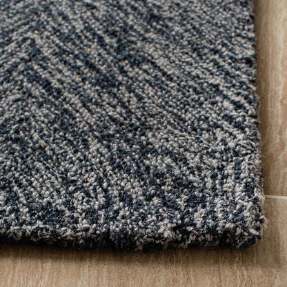 SAFAVIEH Area Rug 8x10 - Micro-Loop Collection - Large - Grey & Ivory, Handmade Wool, Ideal for Living Room, Bedroom, Office, Dining Space (MLP615F)