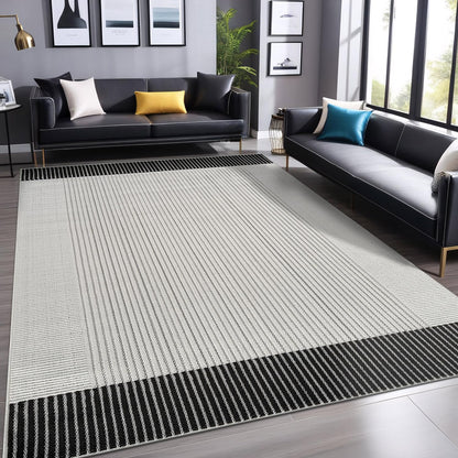 Luul Home Micro Loop Indoor Rug White 9x12 Boho Geometric Neutral Area Rugs for Living Room Soft Luxury Modern Low and High Pile Durable Stain Resistant Non-Shedding Indoor Area Carpet 9 x 12