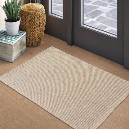 EARTHALL Washable Area Rug, Non Slip Entryway Rug, 4x6 Ft, Sand/Beige