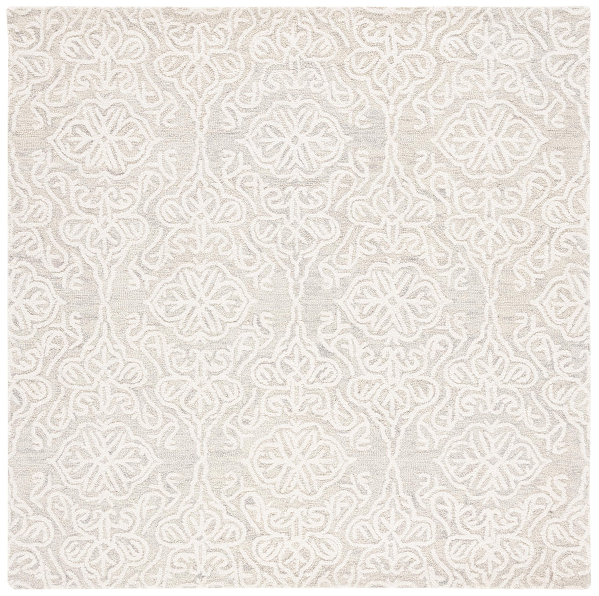 SAFAVIEH Blossom Collection Area Rug - 9' x 12', Beige & Ivory, Handmade Wool, Ideal for High Traffic Areas in Living Room, Bedroom (BLM112B)