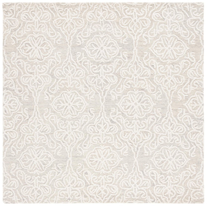 SAFAVIEH Blossom Collection Area Rug - 9' x 12', Beige & Ivory, Handmade Wool, Ideal for High Traffic Areas in Living Room, Bedroom (BLM112B)