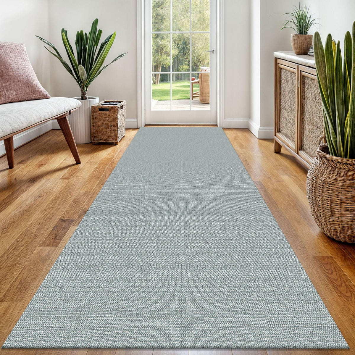 EARTHALL Washable Area Rug, Non Slip Entryway Rug, 4x6 Ft, Sand/Beige