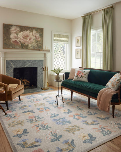 Loloi Rifle Paper Co Rosa Navy 7'-6" x 9'-6" Area Rug