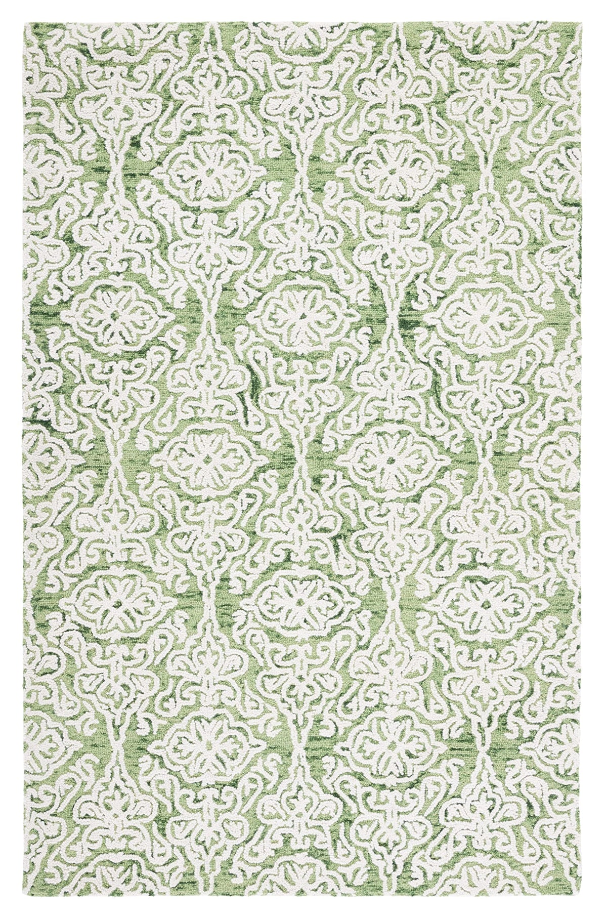 SAFAVIEH Blossom Collection Area Rug - 9' x 12', Beige & Ivory, Handmade Wool, Ideal for High Traffic Areas in Living Room, Bedroom (BLM112B)