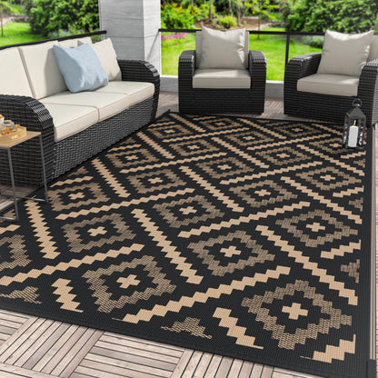 GENIMO Outdoor Rug, Waterproof Plastic Rugs for Patio, 5'x8' Cloud Grey