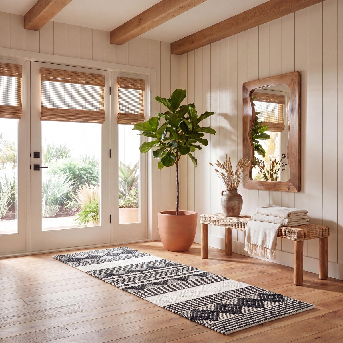 SAFAVIEH Natura Wool Area Rug 3'x5', Soft Plush Boho Grey & Ivory NAT102A