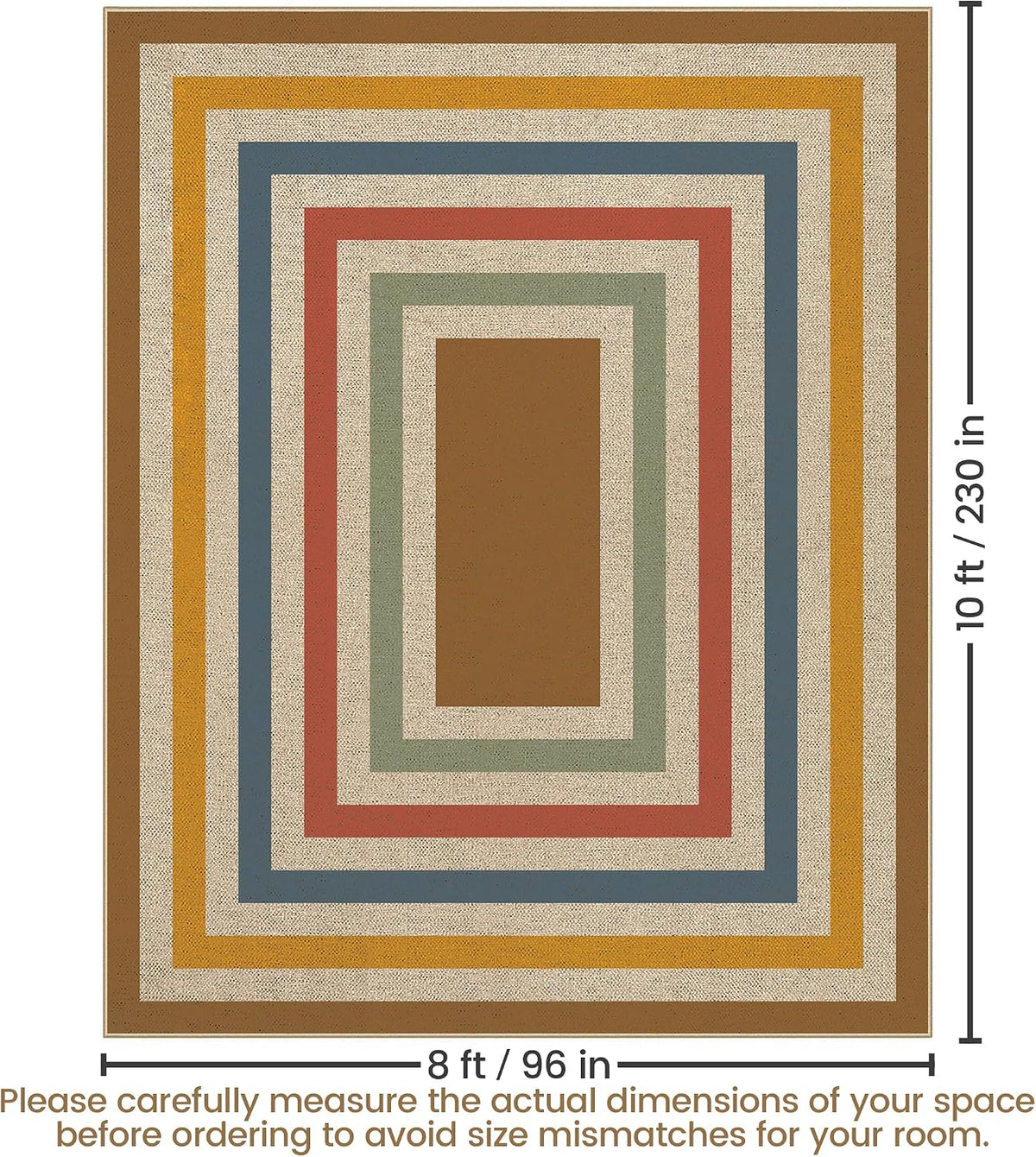 Washable 8x10 Black Striped Easy Jute Indoor Outdoor Rug for Living Room