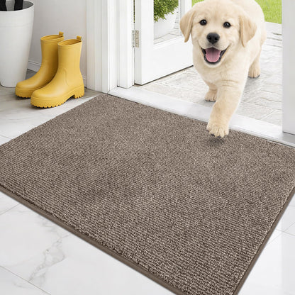 PURRUGS Dirt Trapping Indoor Door Mat, 20" x 31.5", Heathered Charcoal