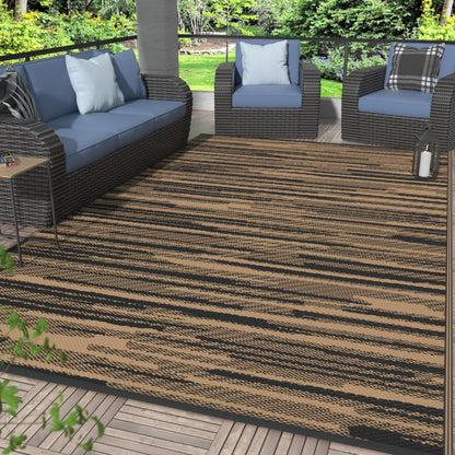 GENIMO Outdoor Rug, Waterproof Plastic Rugs for Patio, 5'x8' Cloud Grey