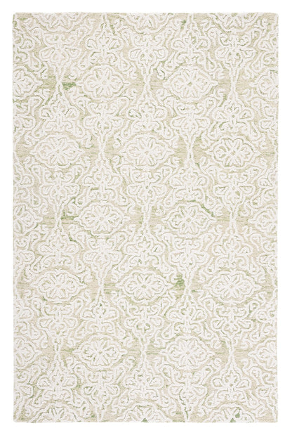SAFAVIEH Blossom Collection Area Rug - 9' x 12', Beige & Ivory, Handmade Wool, Ideal for High Traffic Areas in Living Room, Bedroom (BLM112B)