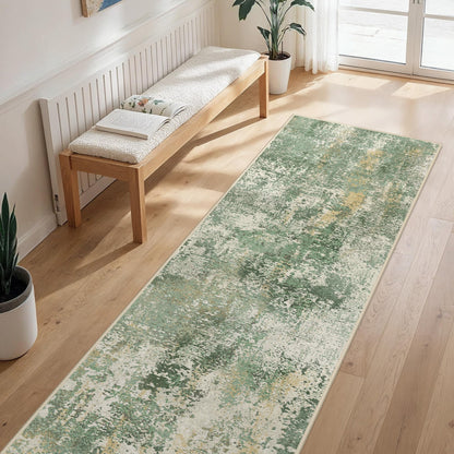 GENIMO 9x12 Area Rug Washable Non Slip for Living Room, Navy Blue Gray