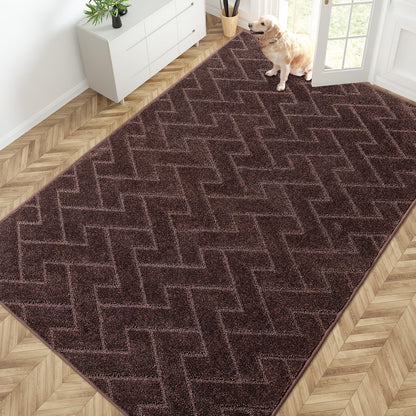 PURRUGS Dirt Trapping Door Mat Indoor Entrance, 32" x 47", Taupe
