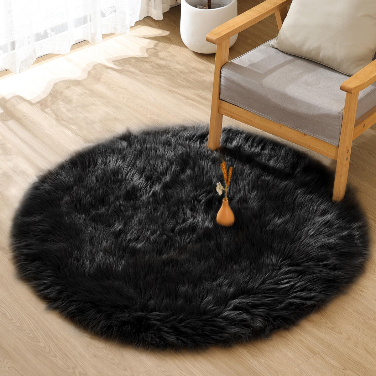 ORINOVA White Faux Sheepskin Shag Fur Runner Rugs for Living Room Bedroom Fluffy Washable Furry Area Rug 2x6 Nursery Rug Teen Room Décor