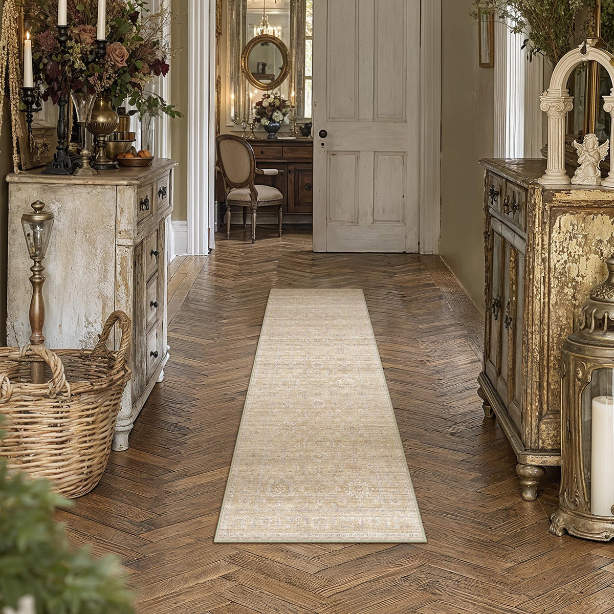 HUGEAR 8x10 Neutral Beige Large Area Rug