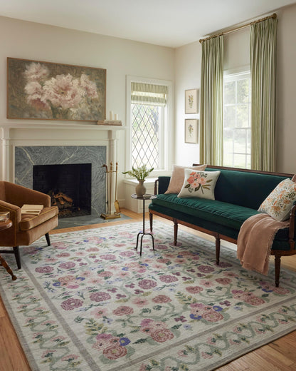 Loloi Rifle Paper Co Rosa Navy 7'-6" x 9'-6" Area Rug