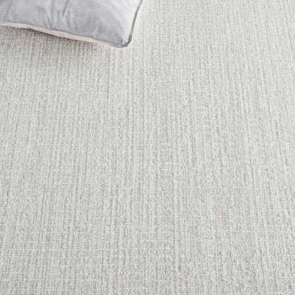 Martha Stewart x SAFAVIEH Area Rug Collection - 9' x 12', Light Grey & Ivory, Handmade Wool, Ideal for Living Room, Bedroom, Office, Dining Space (MSR3378F)