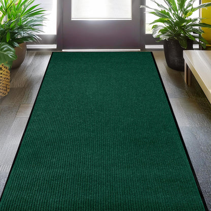 MaxMat® Heavy Duty Entry Floor Mat - Large Commercial, Indoor/Outdoor, Waterproof, Easy to Clean, Low-Profile Door Mat (4 x 6 Feet, Brown, MXM-RIB0046BR)