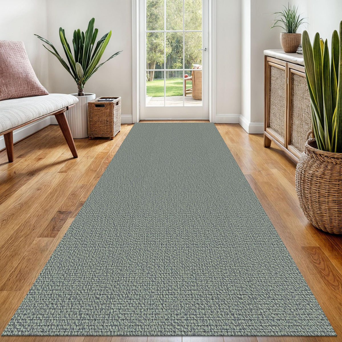 EARTHALL Washable Area Rug, Non Slip Entryway Rug, 4x6 Ft, Sand/Beige