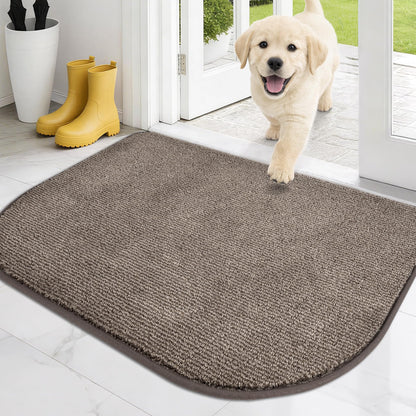 PURRUGS Dirt Trapping Indoor Door Mat, 20" x 31.5", Heathered Charcoal