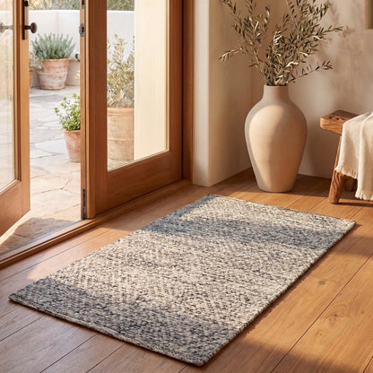 SAFAVIEH Natura Wool Area Rug 8'x10', Ivory & Light Grey NAT503A