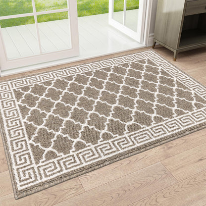 Pauwer Door Mat Indoor Entrance 20"x60", Absorbent Dirt Trapper Rugs, Grey