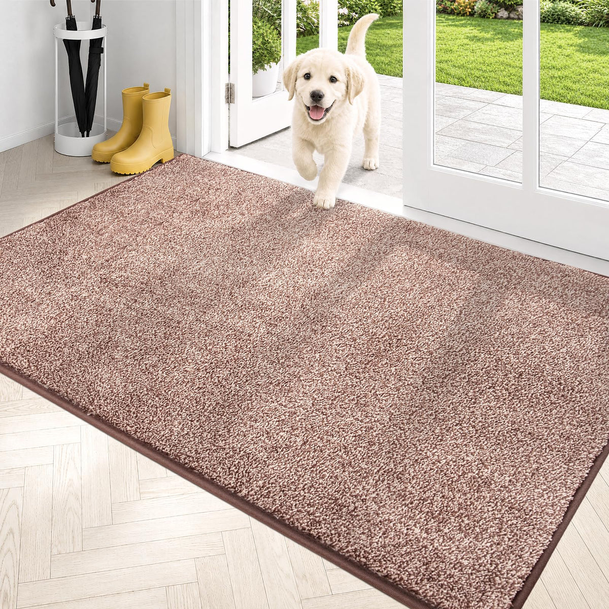 PURRUGS Dirt Trapping Indoor Door Mat, 31.5" x 47", Charcoal