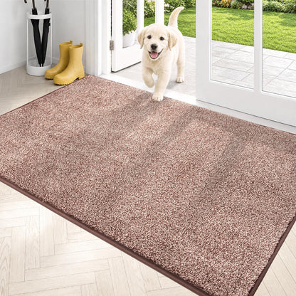 PURRUGS Dirt Trapping Indoor Door Mat, 34" x 59", Charcoal