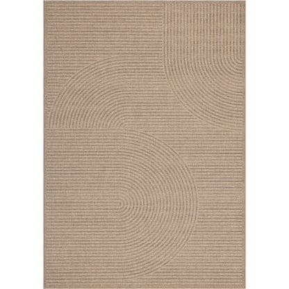 Easy Jute Rug for Pet Homes: 4x6 Outdoor Rug - Geometric Arch Pattern