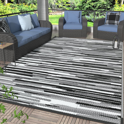 GENIMO Outdoor Rug, Waterproof Plastic Rugs for Patio, 5'x8' Cloud Grey