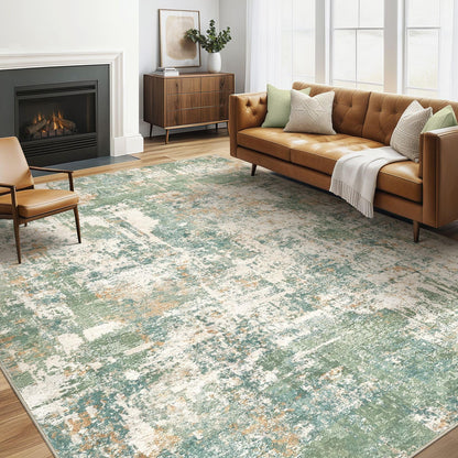 LOONGRUG 10x14 Area Rugs Washable Large Neutral Modern Living Room Rug