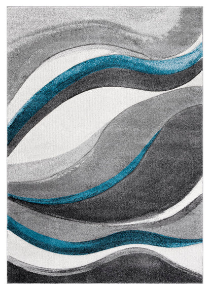 SAFAVIEH Hollywood Area Rug 10'6"x14', Modern Grey & Blue HLW766F